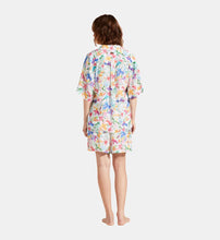 Load image into Gallery viewer, Women Viscose Bowling Shirt Happy Flowers
