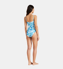Load image into Gallery viewer, Women Bustier One-piece Swimsuit Tahiti Flowers
