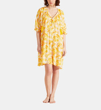 Load image into Gallery viewer, Viscose Fluid Dress Tahiti Flowers
