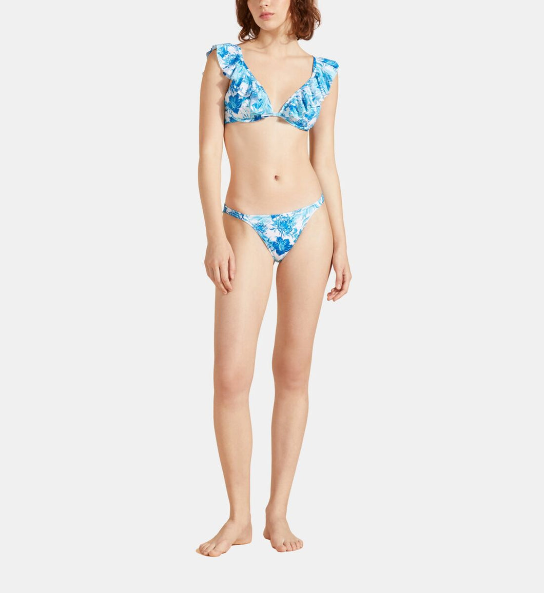 Women Tanga Bikini Bottom Tahiti Flowers