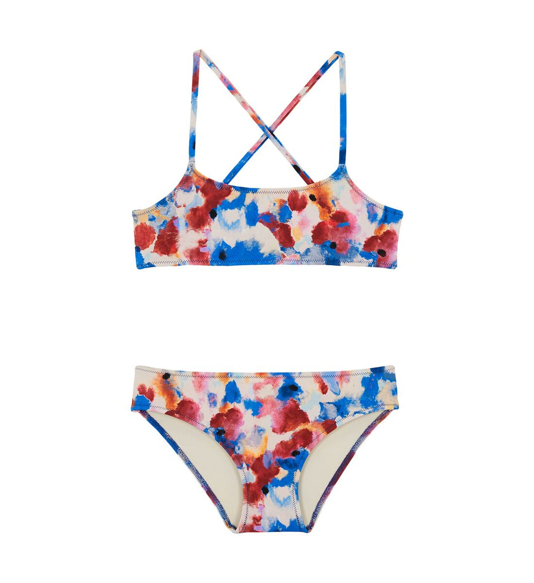 Girls Two Pieces Swimsuit Flowers in the Sky