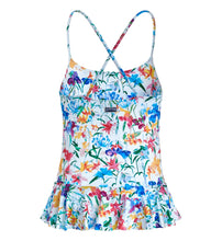 Load image into Gallery viewer, Girls Skirt One-piece Swimsuit Happy Flowers
