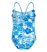 Load image into Gallery viewer, Girls One-piece Swimsuit Tahiti Flowers
