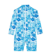 Load image into Gallery viewer, Kids One-piece Rashguard Tahiti Flowers
