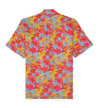 Load image into Gallery viewer, Men Bowling Linen Shirt Tahiti Flowers
