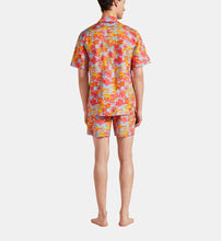Load image into Gallery viewer, Men Bowling Linen Shirt Tahiti Flowers
