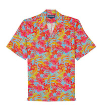 Load image into Gallery viewer, Men Bowling Linen Shirt Tahiti Flowers
