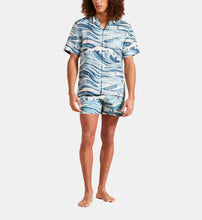 Load image into Gallery viewer, Linen bowling shirt wave - Vilebrequin x Maison Kitsuné
