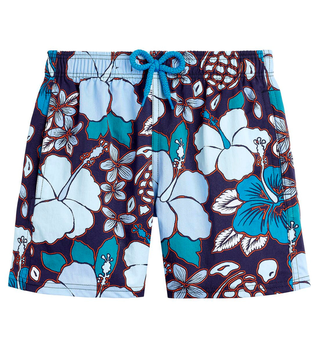 Boys Stretch Swim Trunks Tropical Turtles