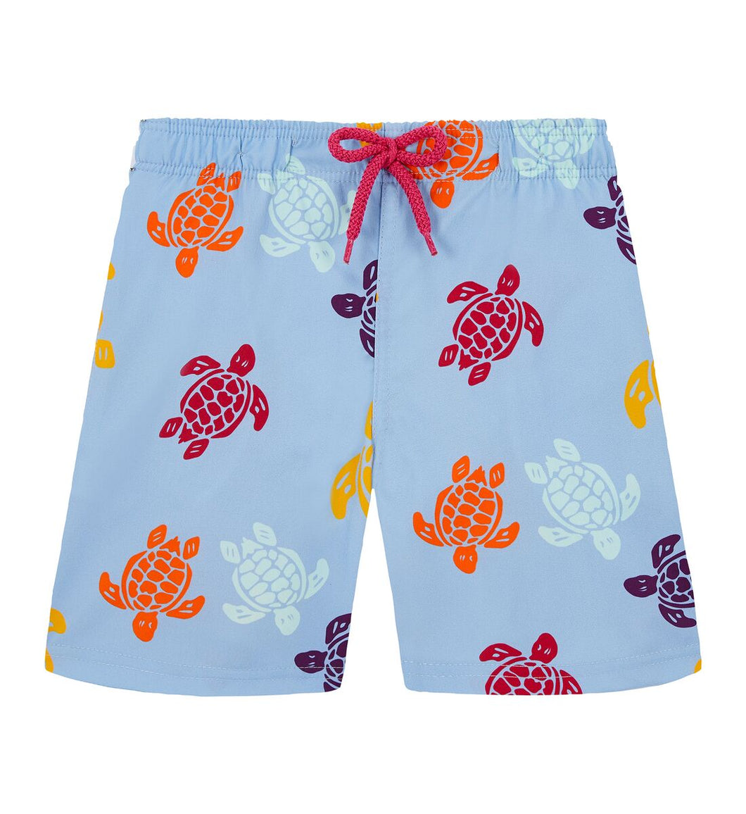 Boys Stretch Swim Trunks Tortues Multicolores