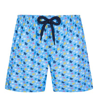Load image into Gallery viewer, Boys Stretch Swim Shorts Micro Ronde Des Tortues Rainbow
