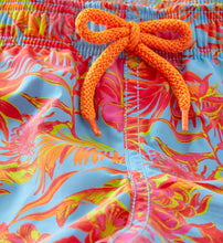 Load image into Gallery viewer, Boys Swim Trunks Tahiti Flowers
