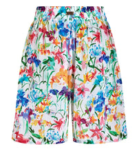 Load image into Gallery viewer, Women Viscose Bermuda Shorts Happy Flowers
