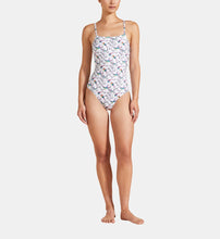 Load image into Gallery viewer, Women Crossed Back Straps One-piece Swimsuit Rainbow Birds
