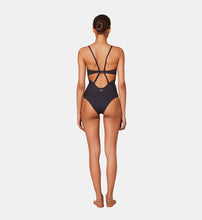 Load image into Gallery viewer, Crossed Back Straps One-piece Swimsuit Solid
