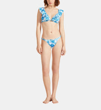 Load image into Gallery viewer, Women Ruffle Bikini Top Tahiti Flower
