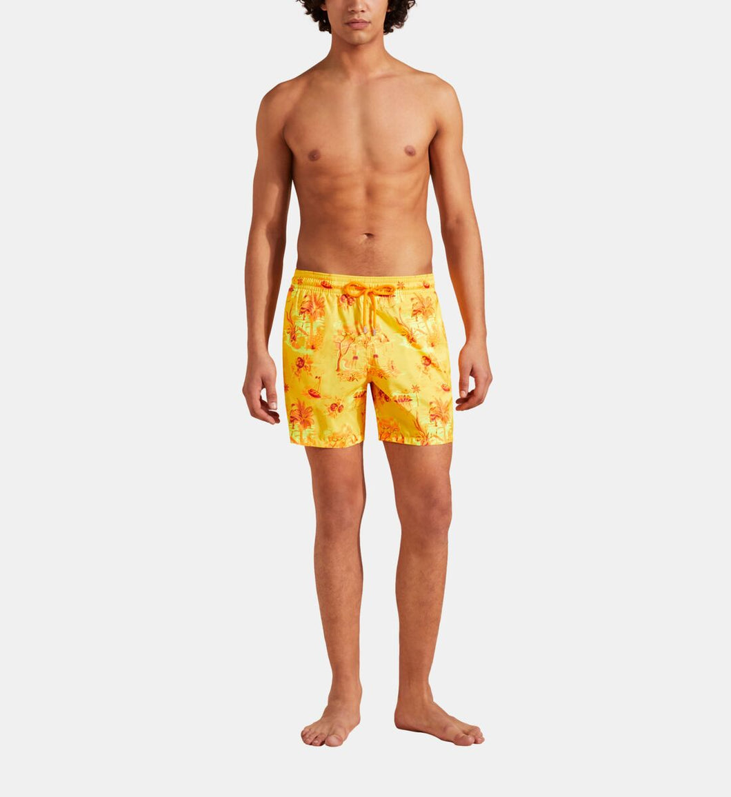 Men Ultra-Light and Packable Swim Trunks Toile de Jouy and Surf