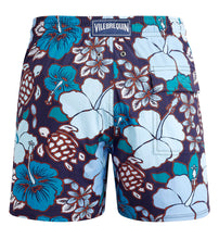 Load image into Gallery viewer, Men Stretch Swim Trunks Tropical Turtles
