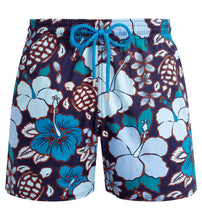 Load image into Gallery viewer, Men Stretch Swim Trunks Tropical Turtles
