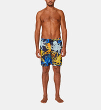 Load image into Gallery viewer, Men Long Swim Trunks Poulpes Aquarelle
