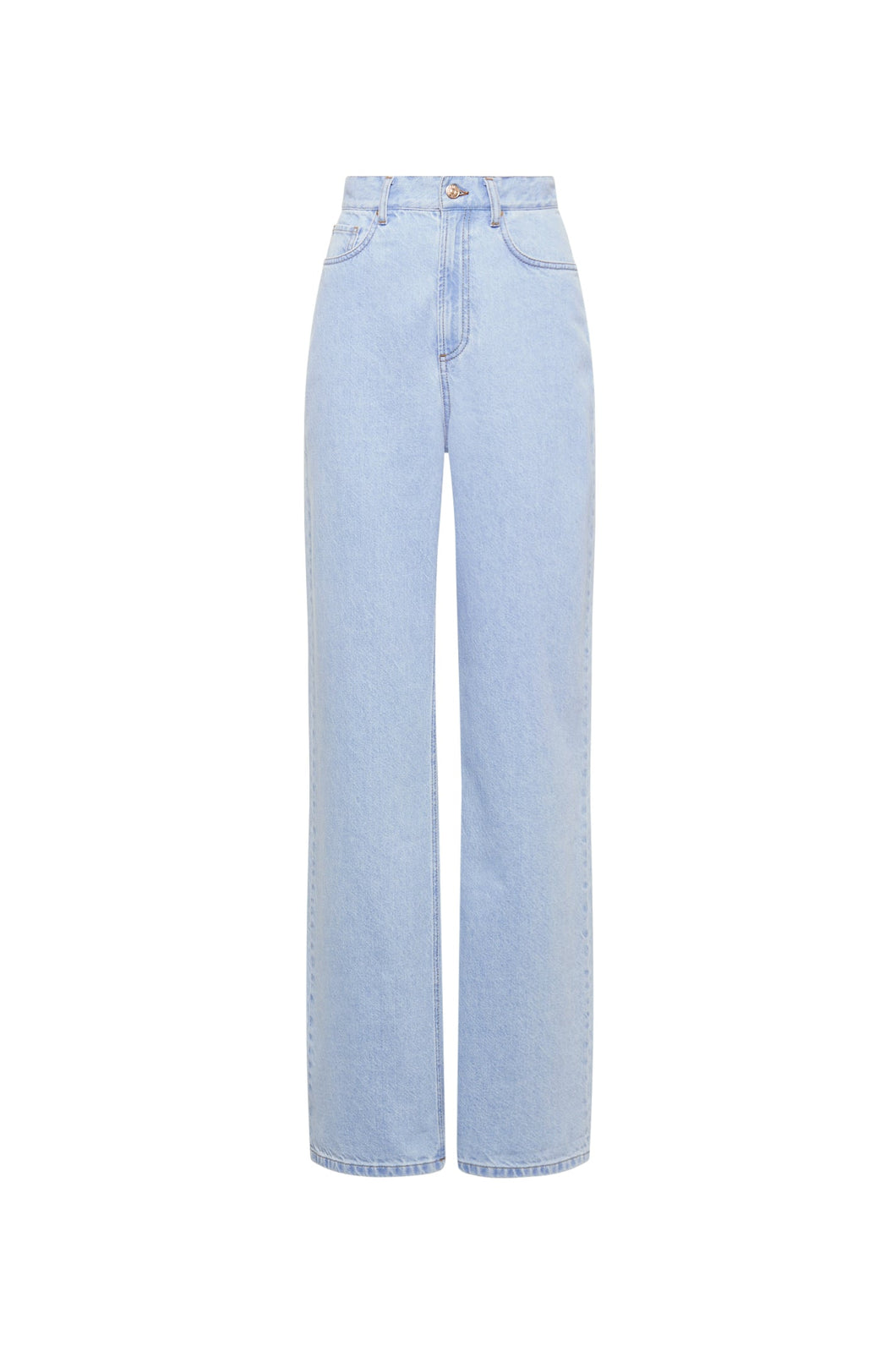 Denim drape leg jean