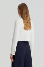 Load image into Gallery viewer, Crepe knit button jacket - cream
