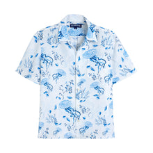 Load image into Gallery viewer, Bowling Linen Shirt Medusa and Shells
