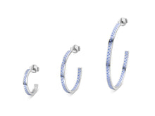Load image into Gallery viewer, L'Arc de DAVIDOR Creole Earring MM, 18k White Gold with Lacquered Ceramic - DAVIDOR

