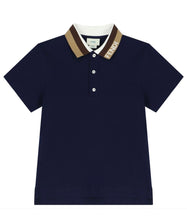 Load image into Gallery viewer, Fendi boy SS polo tee with detailed collar
