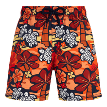 Load image into Gallery viewer, Stretch Swim Trunks Monoi Turtles
