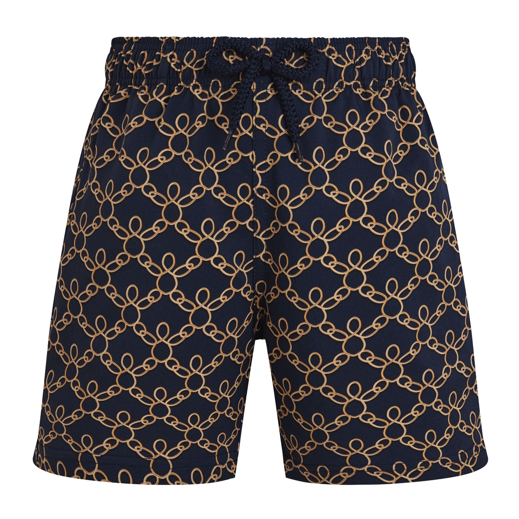 Stretch Swim Shorts Turtles Chain