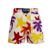 Load image into Gallery viewer, Stretch Swim shorts Spray Paint - VBQ x Palm Angels

