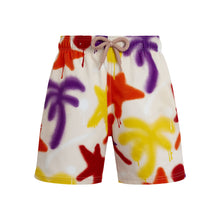 Load image into Gallery viewer, Stretch Swim shorts Spray Paint - VBQ x Palm Angels
