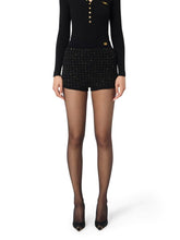 Load image into Gallery viewer, Bouclé shorts with sequins
