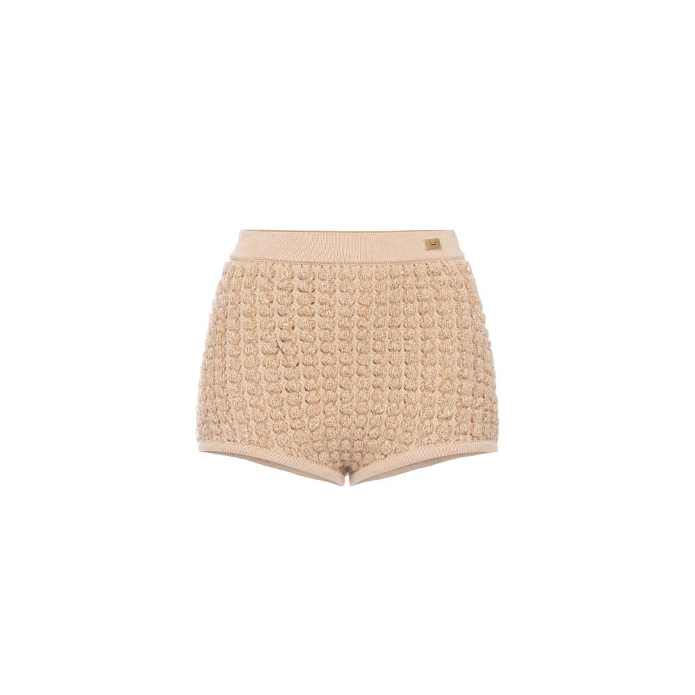 Bouclé shorts with sequins