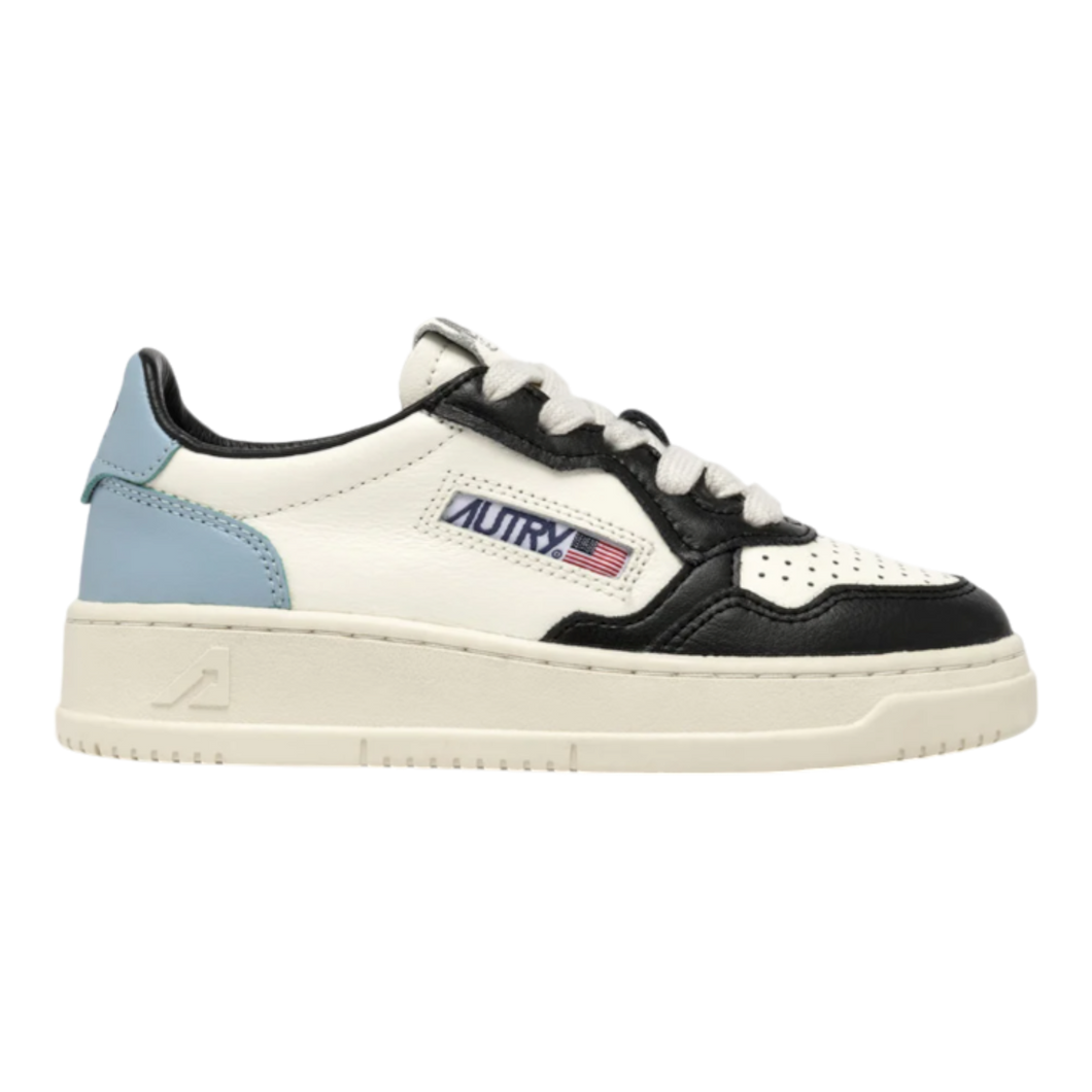 Autry Medalist Low for Kids White / Black / Blue Leather KULK-3F01