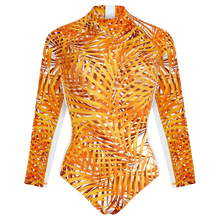 Load image into Gallery viewer, UV Protection One-piece Rashguard Palm Leaves
