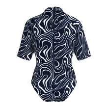 Load image into Gallery viewer, Short Sleeves UV Protection One-piece Rashguard Waves
