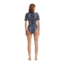 Load image into Gallery viewer, Short Sleeves UV Protection One-piece Rashguard Waves
