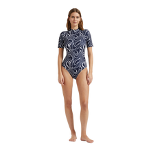 Load image into Gallery viewer, Short Sleeves UV Protection One-piece Rashguard Waves
