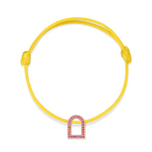Load image into Gallery viewer, L'Arc Voyage Charm MM, 18k Rose Gold with Galerie Pink Sapphires on Silk Cord - DAVIDOR
