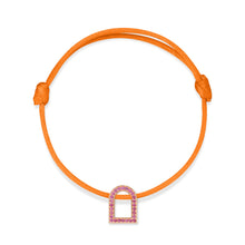 Load image into Gallery viewer, L'Arc Voyage Charm MM, 18k Rose Gold with Galerie Pink Sapphires on Silk Cord - DAVIDOR
