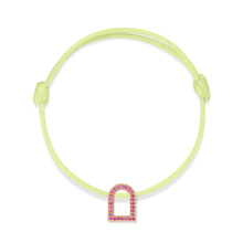Load image into Gallery viewer, L'Arc Voyage Charm MM, 18k Rose Gold with Galerie Pink Sapphires on Silk Cord - DAVIDOR
