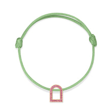 Load image into Gallery viewer, L'Arc Voyage Charm MM, 18k Rose Gold with Galerie Pink Sapphires on Silk Cord - DAVIDOR
