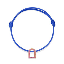 Load image into Gallery viewer, L'Arc Voyage Charm MM, 18k Rose Gold with Galerie Pink Sapphires on Silk Cord - DAVIDOR
