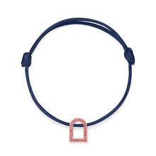 Load image into Gallery viewer, L'Arc Voyage Charm MM, 18k Rose Gold with Galerie Pink Sapphires on Silk Cord - DAVIDOR

