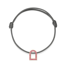 Load image into Gallery viewer, L'Arc Voyage Charm MM, 18k Rose Gold with Galerie Pink Sapphires on Silk Cord - DAVIDOR

