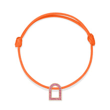 Load image into Gallery viewer, L'Arc Voyage Charm MM, 18k Rose Gold with Galerie Pink Sapphires on Silk Cord - DAVIDOR
