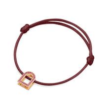 Load image into Gallery viewer, L'Arc Voyage Charm MM, 18k Rose Gold with Galerie Pink Sapphires on Silk Cord - DAVIDOR
