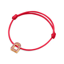 Load image into Gallery viewer, L'Arc Voyage Charm MM, 18k Rose Gold with Galerie Pink Sapphires on Silk Cord - DAVIDOR
